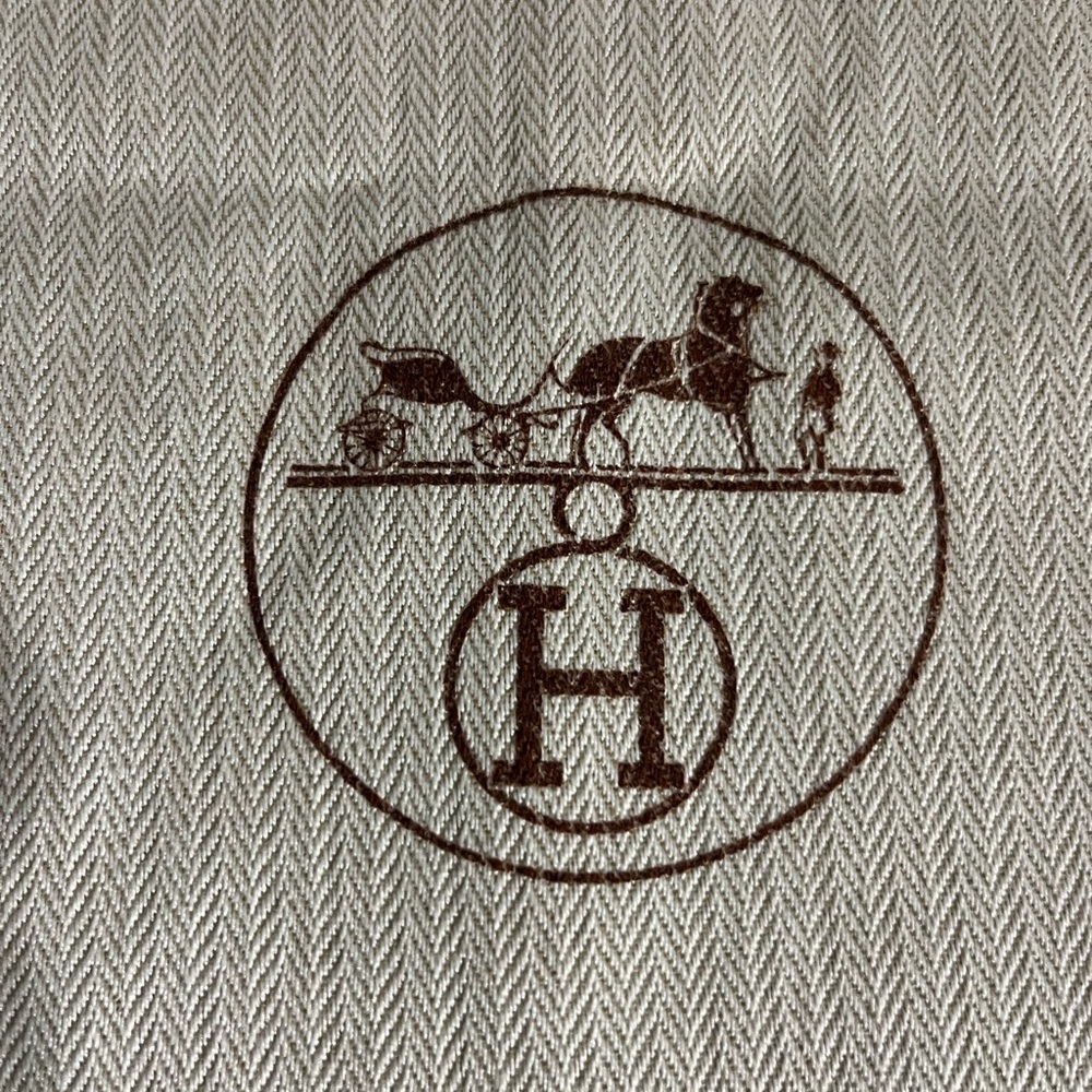 Hermes extra large drawstring dust bag, thick cotton material, Ivory color